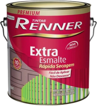 Lata de Esmalte Extra Renner rápida secagem